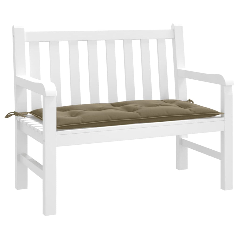 Gartenbank Auflage Melange Taupe 100x50 cm