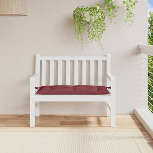 Weinrote Gartenbank Auflage 100x50 cm
