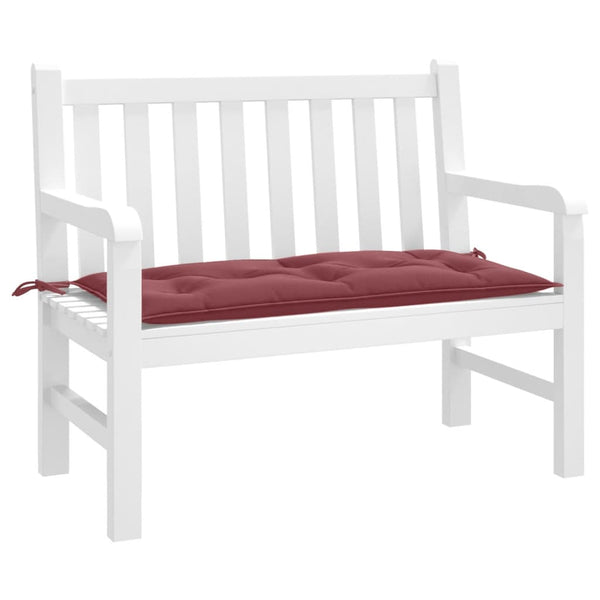 Weinrote Gartenbank Auflage 100x50 cm