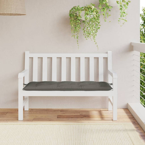 Gartenbank Auflage Dunkelgrau 120x50 cm
