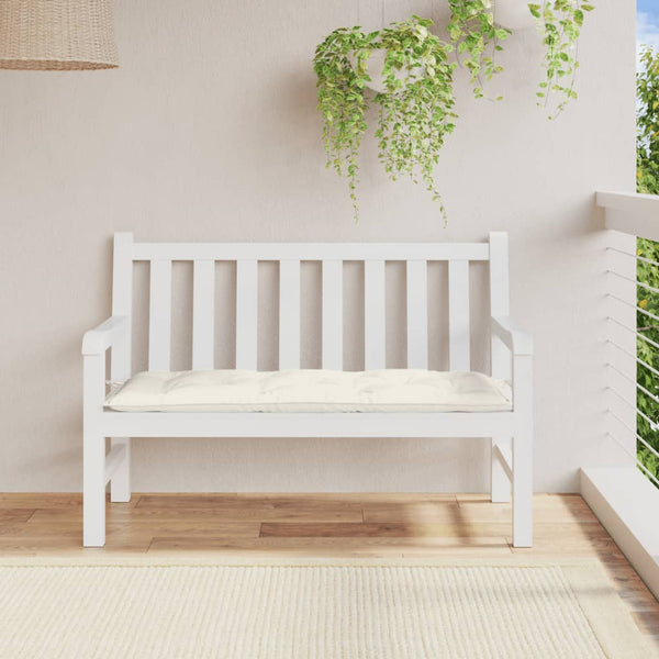 Gartenbank Auflage Melange Creme 120x50 cm