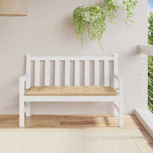 Beige Gartenbank Auflage 120x50 cm