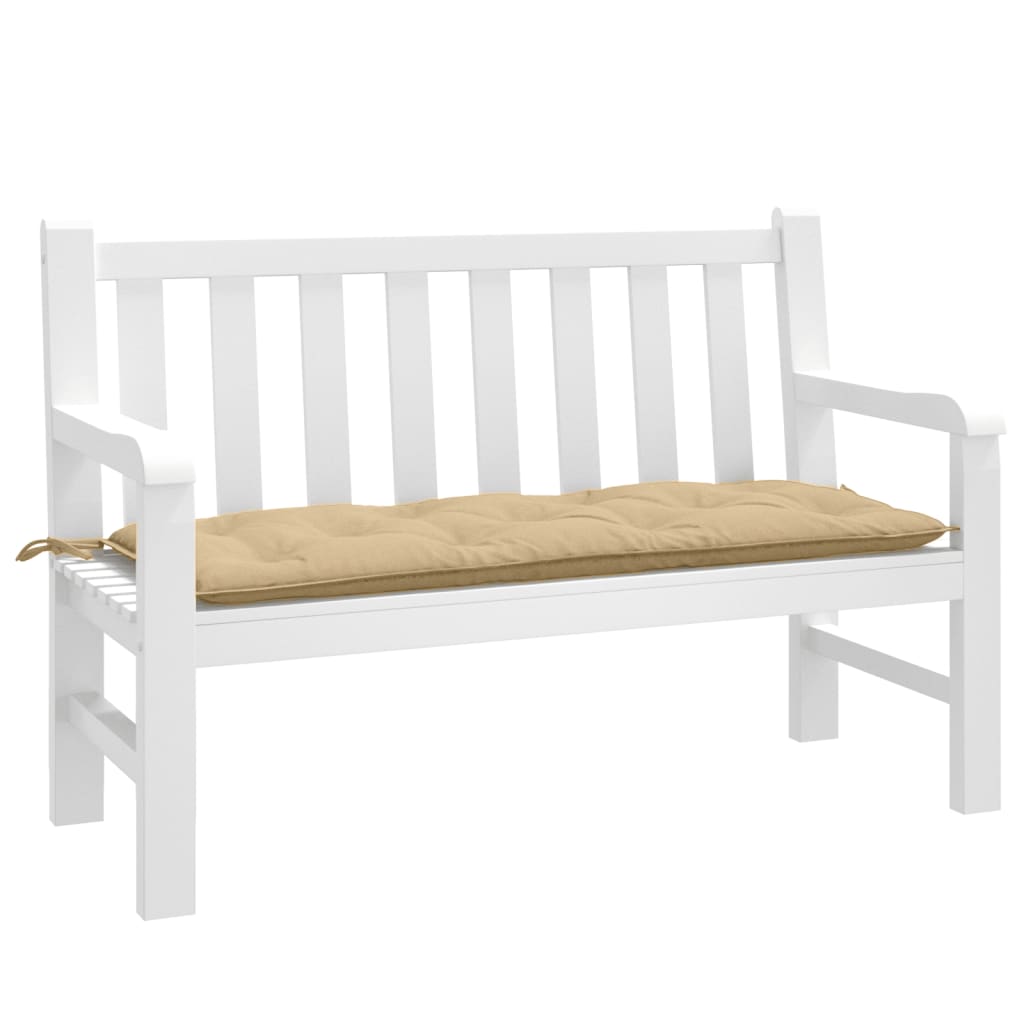 Beige Gartenbank Auflage 120x50 cm