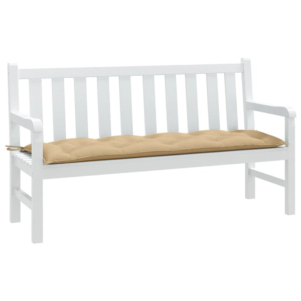 Beige Gartenbank Auflage 150x50 cm