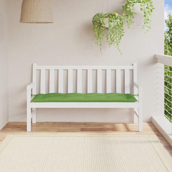 Grüne Gartenbank Auflage 150x50 cm