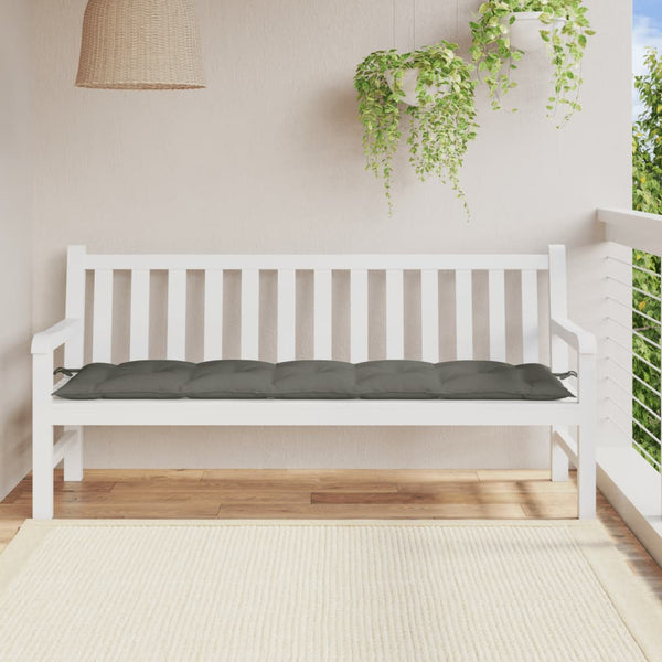 Dunkelgraue Gartenbankauflage 180x50 cm