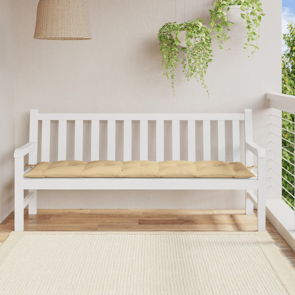 Gartenbank Auflage Beige Melange 180 cm