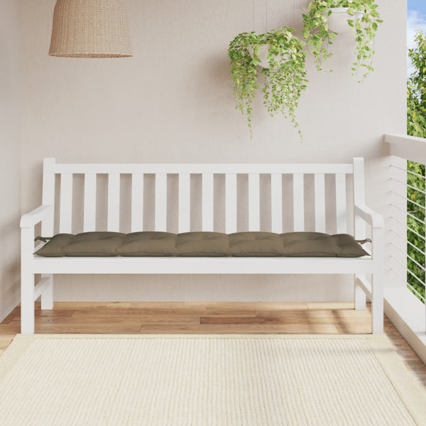 vidaXL Coussin de banc de jardin mélange taupe 180x50x7 cm Tissu