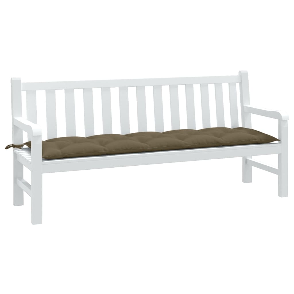 vidaXL Coussin de banc de jardin mélange taupe 180x50x7 cm Tissu