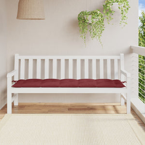 Weinrote Gartenbankauflage Melange 180x50 cm