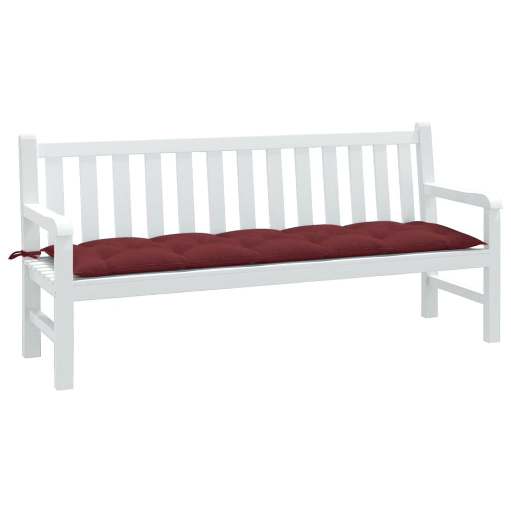Weinrote Gartenbankauflage Melange 180x50 cm