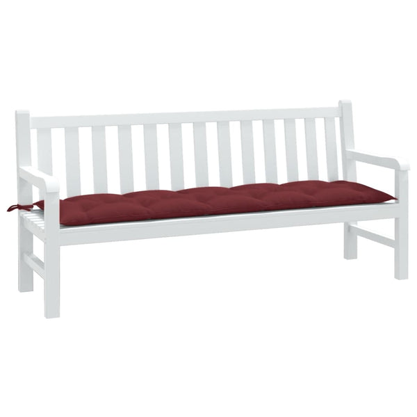 Weinrote Gartenbankauflage Melange 180x50 cm