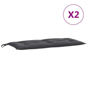 Gartenbank Auflagen 2er Set Anthrazit 100x50 cm
