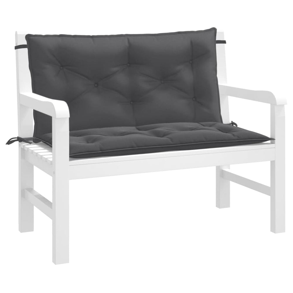 Gartenbank Auflagen 2er Set Anthrazit 100x50 cm