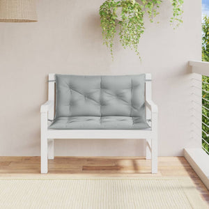 Gartenbank Auflagen Hellgrau 100x50 cm, 2er Set