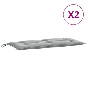 Gartenbank Auflagen Hellgrau 100x50 cm, 2er Set