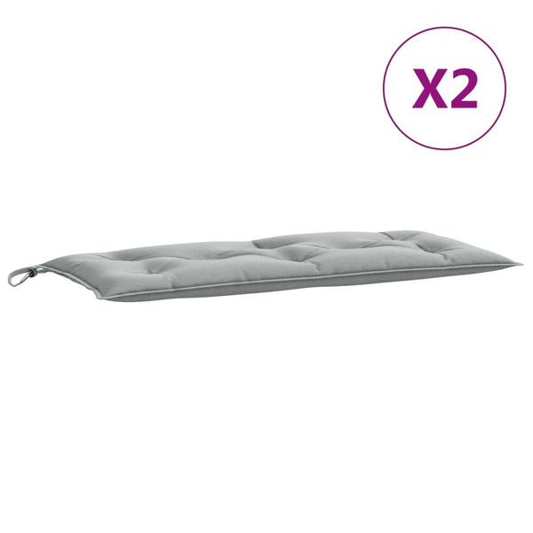 Gartenbank Auflagen Hellgrau 100x50 cm, 2er Set