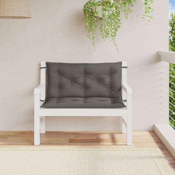 Gartenbank Auflagen Dunkelgrau 100x50 cm, 2er Set