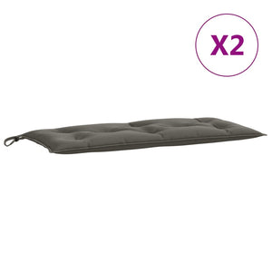 Gartenbank Auflagen Dunkelgrau 100x50 cm, 2er Set