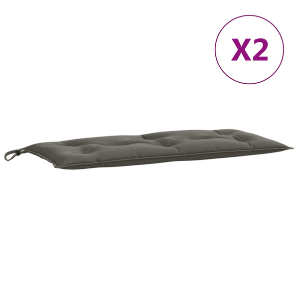 Gartenbank Auflagen Dunkelgrau 100x50 cm, 2er Set