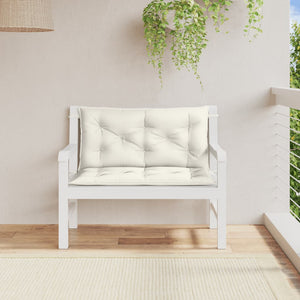 Gartenbank Auflagen Creme 100x50 cm, 2er Set