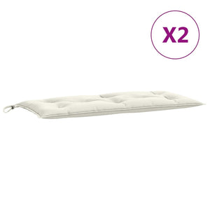 Gartenbank Auflagen Creme 100x50 cm, 2er Set