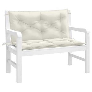 Gartenbank Auflagen Creme 100x50 cm, 2er Set