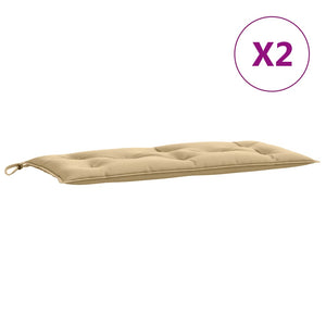Gartenbank Auflagen Beige 2er Set 100x50 cm