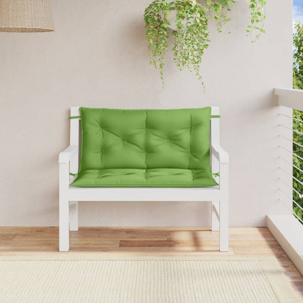 Gartenbank Auflagen Grün Melange 100x50 cm, 2er Set