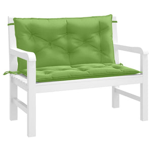 Gartenbank Auflagen Grün Melange 100x50 cm, 2er Set