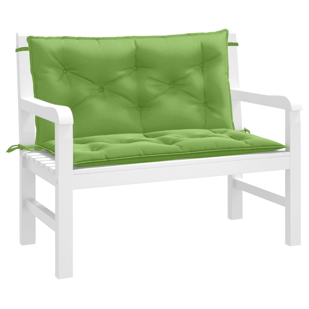 Gartenbank Auflagen Grün Melange 100x50 cm, 2er Set