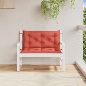 Gartenbank Auflagen Rot Melange 2er Set