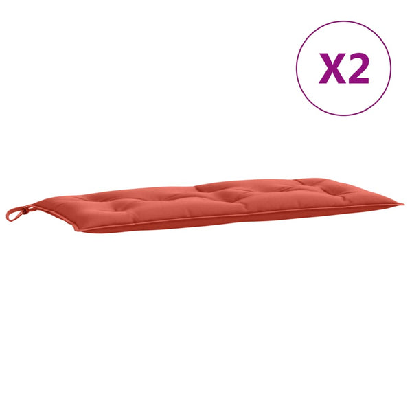 Gartenbank Auflagen Rot Melange 2er Set