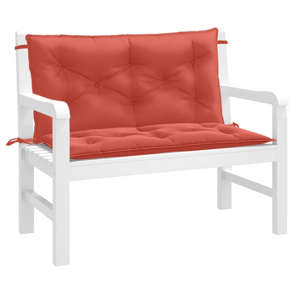 Gartenbank Auflagen Rot Melange 2er Set