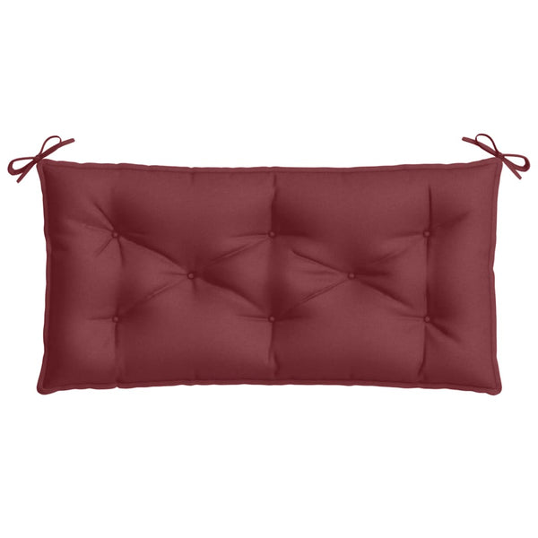 Gartenbankauflagen 2er Set Weinrot 100x50 cm