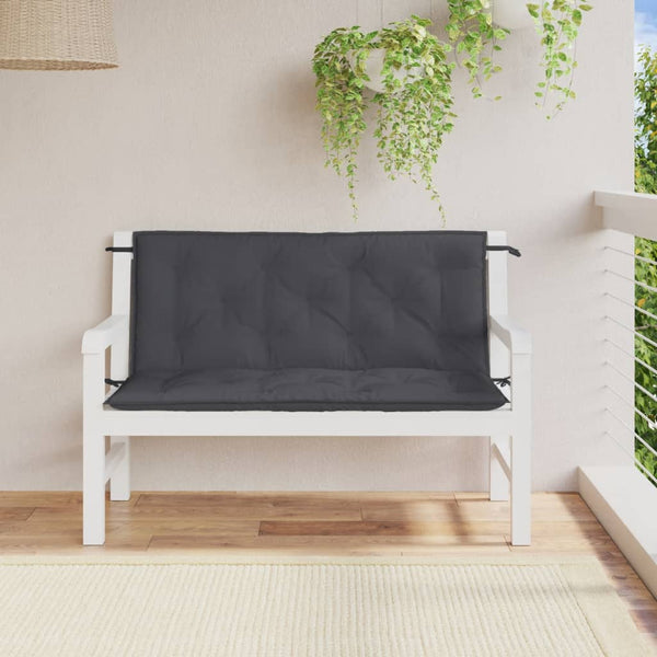 Anthrazit Gartenbank Auflagen 120x50 cm, 2er Set