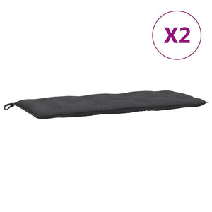 Anthrazit Gartenbank Auflagen 120x50 cm, 2er Set