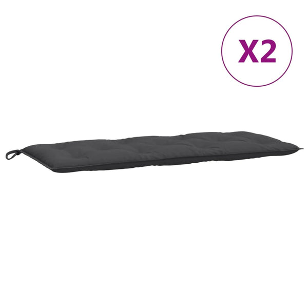 Anthrazit Gartenbank Auflagen 120x50 cm, 2er Set