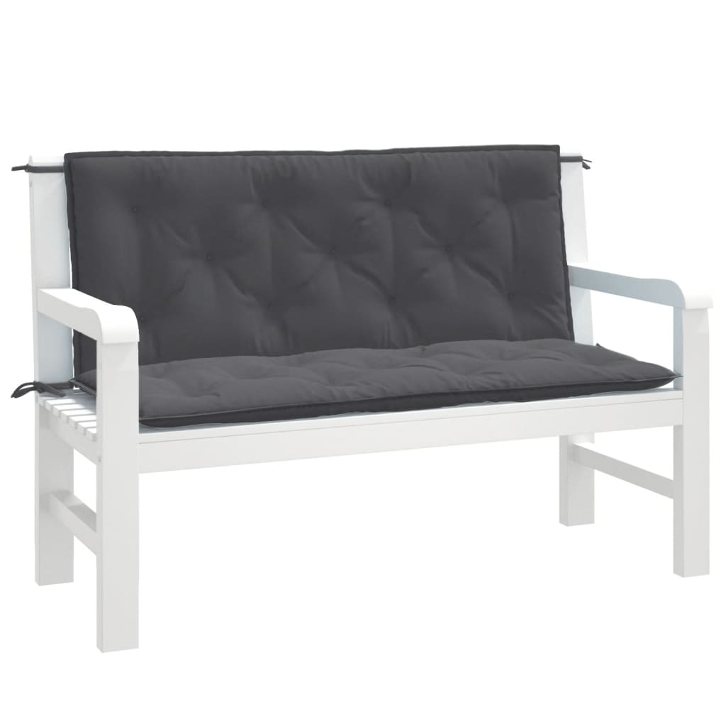 Anthrazit Gartenbank Auflagen 120x50 cm, 2er Set