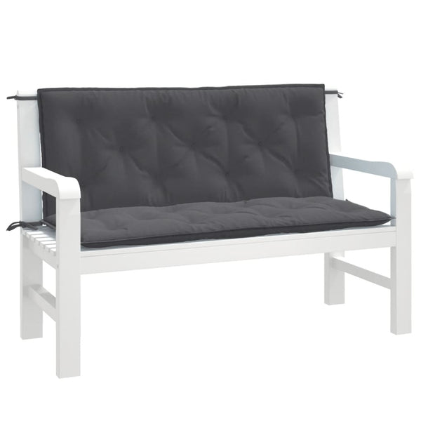 Anthrazit Gartenbank Auflagen 120x50 cm, 2er Set