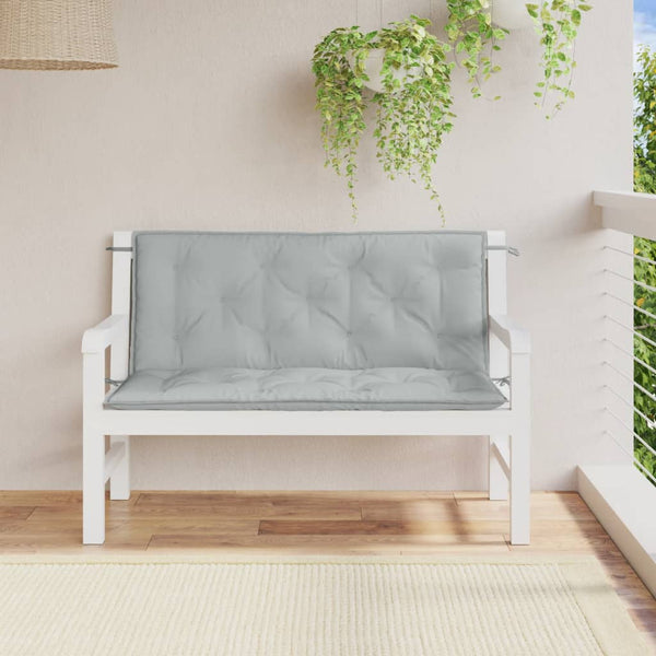 Gartenbank Auflagen Hellgrau 120x50 cm, 2er Set