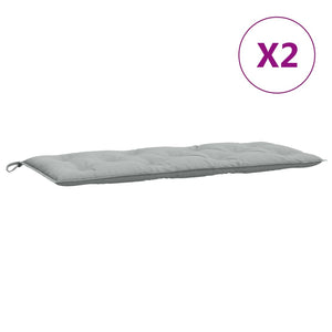Gartenbank Auflagen Hellgrau 120x50 cm, 2er Set