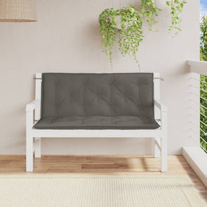 vidaXL Coussins de banc de jardin 2 pcs Mélange gris foncé 120x50x7 cm Tissu