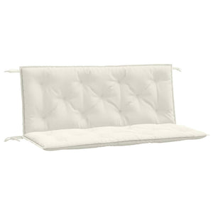 vidaXL Coussins de banc de jardin 2 pcs Mélange crème 120x50x7 cm Tissu