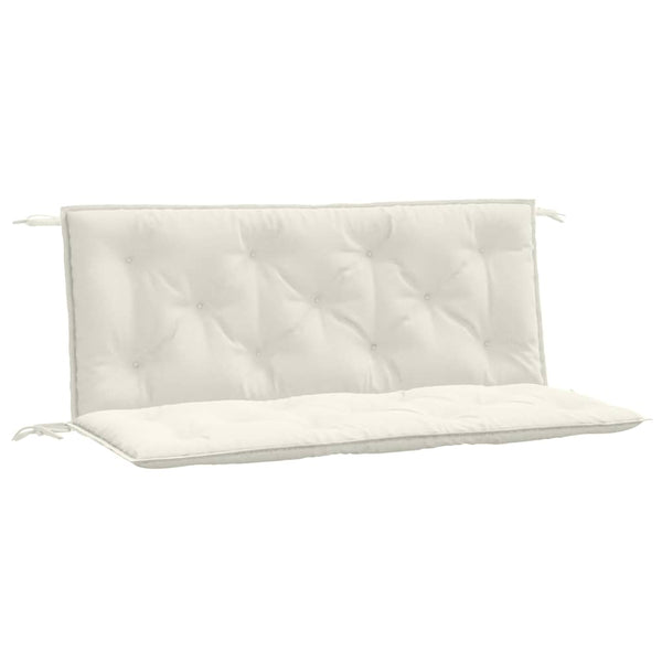 vidaXL Coussins de banc de jardin 2 pcs Mélange crème 120x50x7 cm Tissu