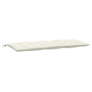 vidaXL Coussins de banc de jardin 2 pcs Mélange crème 120x50x7 cm Tissu