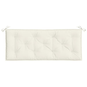 vidaXL Coussins de banc de jardin 2 pcs Mélange crème 120x50x7 cm Tissu
