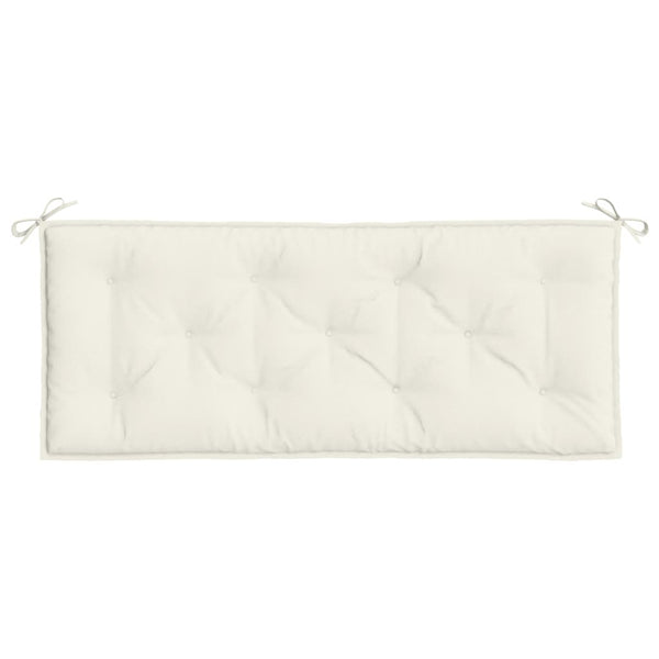 vidaXL Coussins de banc de jardin 2 pcs Mélange crème 120x50x7 cm Tissu
