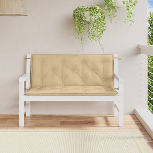Gartenbank Auflagen Beige 120x50 cm 2er Set