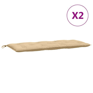 Gartenbank Auflagen Beige 120x50 cm 2er Set